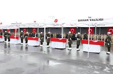 Pençe-Kilit Şehitlerimiz İçin Şırnak 23’üncü Piyade Tümen Komutanlığında Tören Düzenlendi