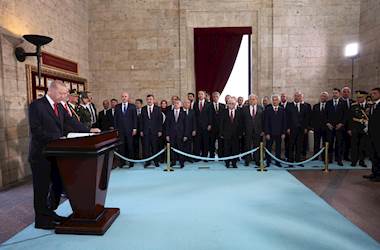 30 Ağustos Zafer Bayramı Dolayısıyla Cumhurbaşkanımız Sn. Erdoğan Başkanlığındaki Devlet Erkânı Anıtkabir’i Ziyaret Etti