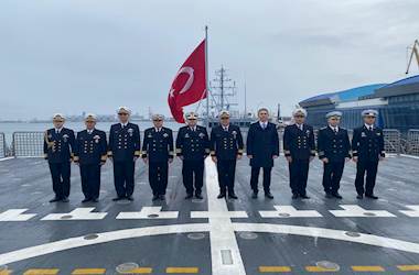 Commander of MCM Black Sea Task Group Rear Admiral (LH) Selçuk Akarı Visits Romanian Naval Command