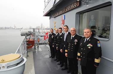 Commander of MCM Black Sea Task Group Rear Admiral (LH) Selçuk Akarı Visits Romanian Naval Command