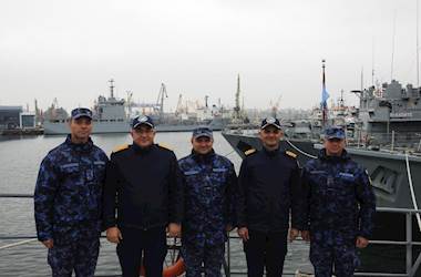 Commander of MCM Black Sea Task Group Rear Admiral (LH) Selçuk Akarı Visits Romanian Naval Command