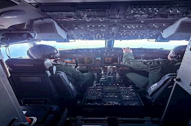 Turkish Air Force Airborne Early Warning & Control Aircraft Conducts Mission Flight Over Romania