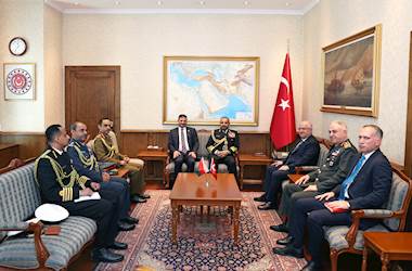 Millî Savunma Bakanı Yaşar Güler, Umman Genelkurmay Başkanı Koramiral Abdullah Bin Khamis Bin Abdullah Al-Raisi’yi Kabul Etti