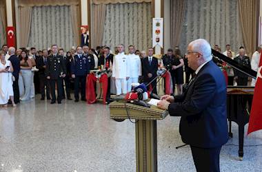 Millî Savunma Bakanı Yaşar Güler ve TSK Komuta Kademesi, Kuzey Kıbrıs Türk Cumhuriyeti Toplumsal Direniş Bayramı ve Silahlı Kuvvetler Günü Resepsiyonuna Katıldı