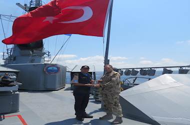 Commander of the UNIFIL Maritime Task Force Visits TCG Bozcaada