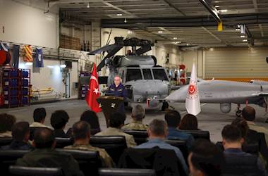 Haftalık Basın Bilgilendirme Toplantısı Antalya Açıklarında Denizkurdu-I Tatbikatı’na Katılan TCG Anadolu’da Gerçekleştirildi