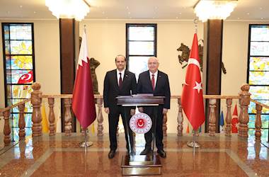Millî Savunma Bakanı Yaşar Güler, Katar Başbakan Yardımcısı ve Savunma Bakanı Şeyh Saud Bin Abdurrahman Bin Hasan Bin Ali Al Sani ile Millî Savunma Bakanlığında Bir Araya Geldi