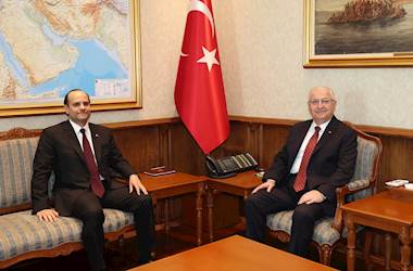 Millî Savunma Bakanı Yaşar Güler, Katar Başbakan Yardımcısı ve Savunma Bakanı Şeyh Saud Bin Abdurrahman Bin Hasan Bin Ali Al Sani ile Millî Savunma Bakanlığında Bir Araya Geldi