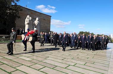 29 Ekim Cumhuriyet Bayramı Dolayısıyla Cumhurbaşkanımız Sayın Recep Tayyip Erdoğan Başkanlığındaki Devlet Erkânı Anıtkabir’i Ziyaret Etti