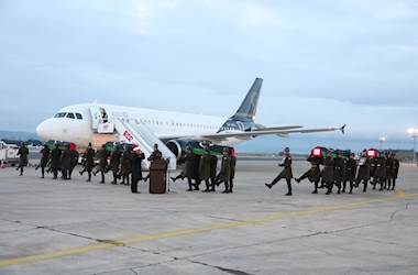 Libyalı Komutanların  Naaşları Düzenlenen Törenle Ülkelerine Uğurlandı