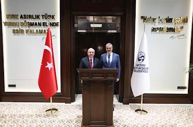 TSK Komuta Kademesi ile Hatay'a Giden Millî Savunma Bakanı Yaşar Güler, Hatay Valiliğini ve Hatay Büyükşehir Belediyesini Ziyaret Etti