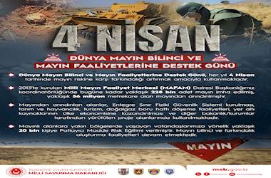 04 Nisan Dünya Mayın Bilinci ve Mayın Faaliyetine Destek Günü