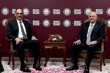 Millî İstihbarat Teşkilatı Başkanı İbrahim Kalın, SAHA 2026 Fuarı’nda Millî Savunma Bakanı Yaşar Güler’i Ziyaret Etti
