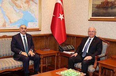Millî Savunma Bakanı Yaşar Güler, Azerbaycan Büyükelçisi Reşad Memmedov'u Kabul Etti