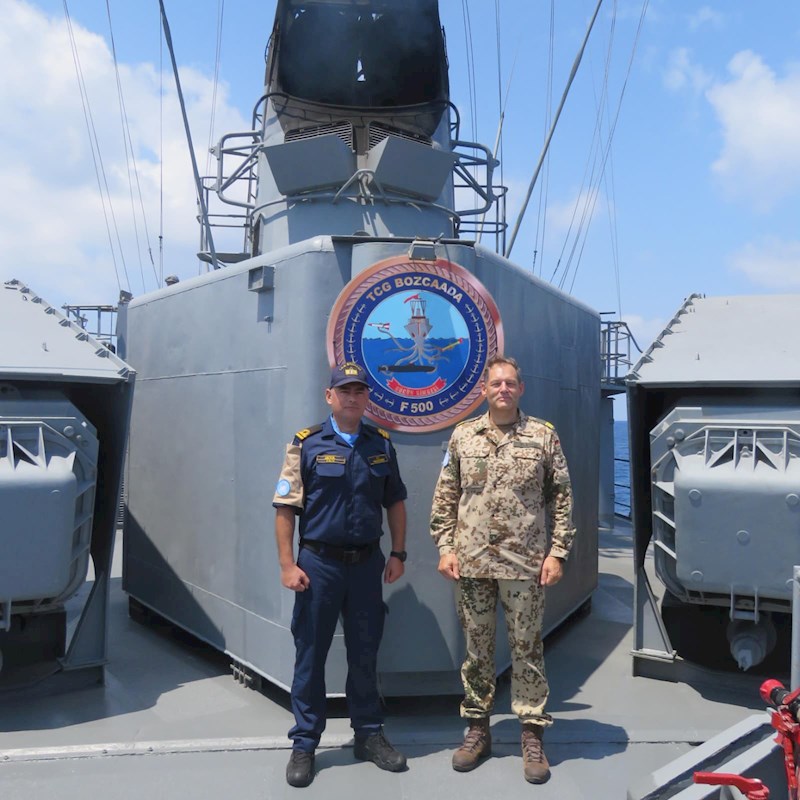 Commander of the UNIFIL Maritime Task Force Visits TCG Bozcaada