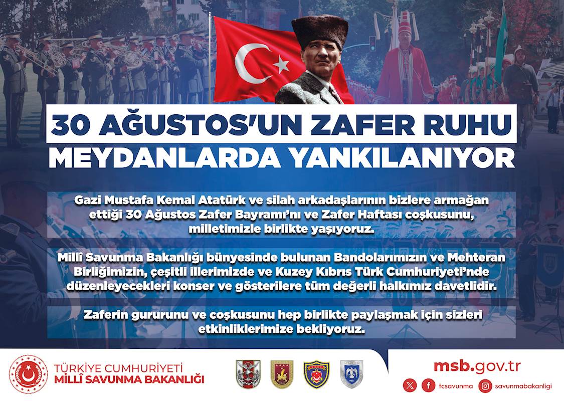 30 Ağustos'un Zafer Ruhu Meydanlarda Yankılanıyor 