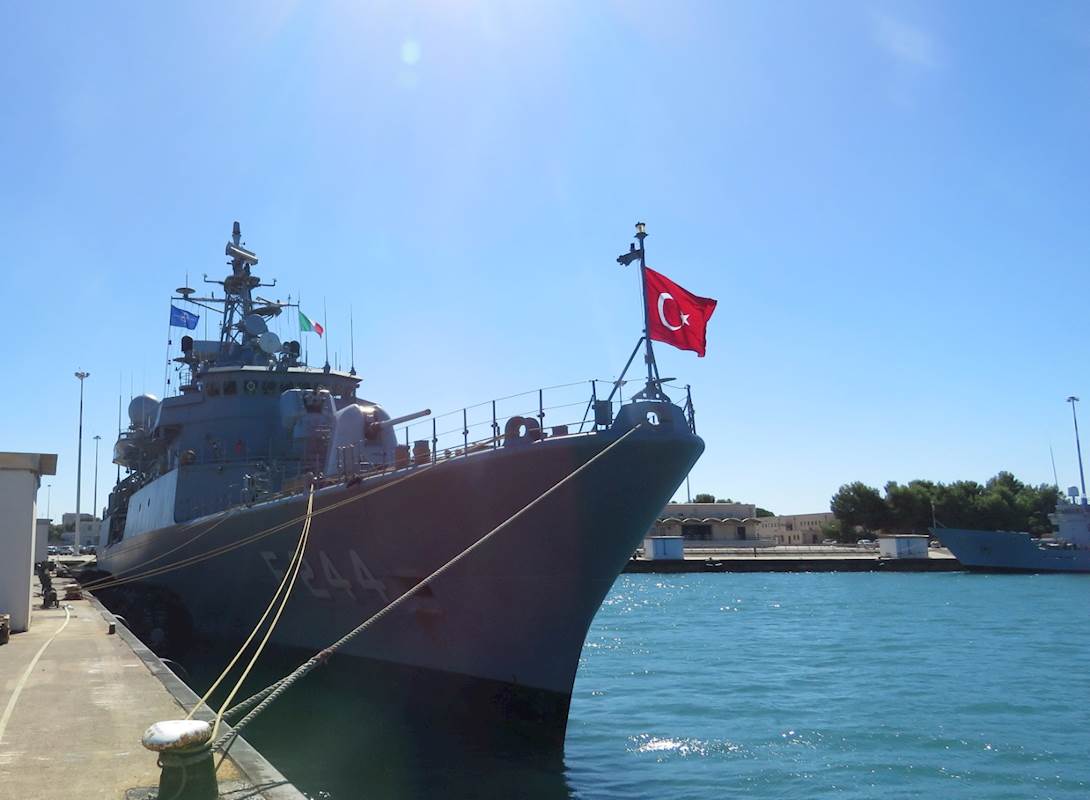 TCG Barbaros Pays a Port Visit to Taranto