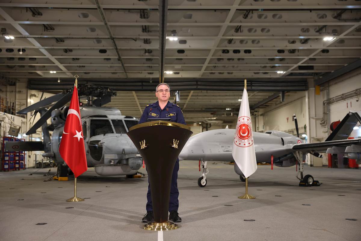 Haftalık Basın Bilgilendirme Toplantısı Antalya Açıklarında Denizkurdu-I Tatbikatı’na Katılan TCG Anadolu’da Gerçekleştirildi
