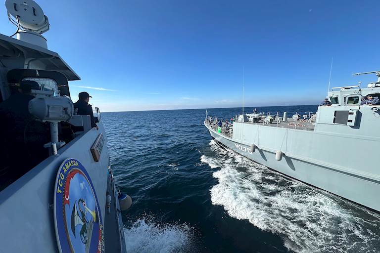 TCG Amasra Conducts Training Exercises During 7th Activation of MCM Black Sea in Romania