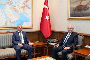 Millî Savunma Bakanı Yaşar Güler, Tacikistan'ın Ankara Büyükelçisi Sodiq Ashurboyzoda İmomi'yi Kabul Etti
