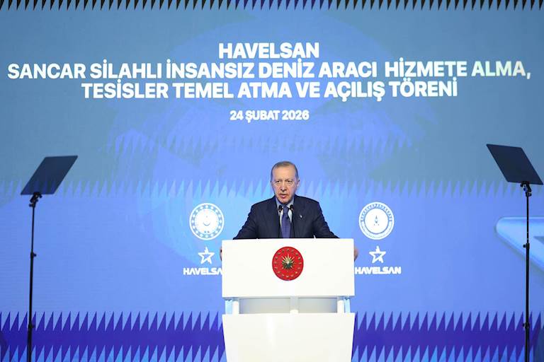 Cumhurbaşkanımız Sayın Recep Tayyip Erdoğan, HAVELSAN Sancar Silahlı İnsansız Deniz Aracı Hizmete Alma, Tesisler Temel Atma ve Açılış Töreni’nde Konuştu