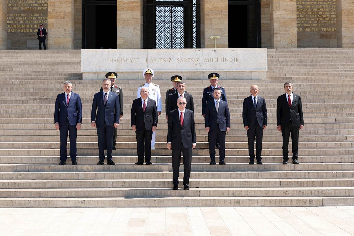 Yüksek Askeri Şûra Toplantısı Öncesinde Şûra Üyeleri Cumhurbaşkanımız Sn. Recep Tayyip Erdoğan Başkanlığında Anıtkabir’i Ziyaret Etti