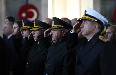 Millî Savunma Bakanı Hulusi Akar ve Beraberindeki TSK Komuta Kademesi ile Anıtkabir'de Düzenlenen Törenlere Katıldı