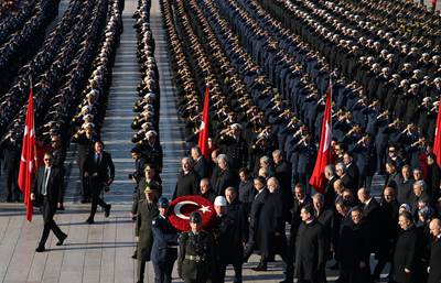 Millî Savunma Bakanı Hulusi Akar ve Beraberindeki TSK Komuta Kademesi ile Anıtkabir'de Düzenlenen Törenlere Katıldı