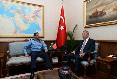 Millî Savunma Bakanı Hulusi Akar, Pakistan Hava Kuvvetleri Komutanı Org. Zaheer Ahmed Baber Sidhu’yu Kabul Etti