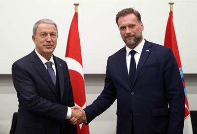 Millî Savunma Bakanı Hulusi Akar, Hırvatistan Savunma Bakanı Mario Banozic ile Görüştü