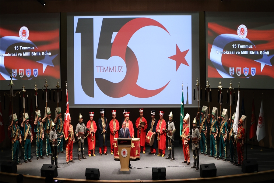 15 Temmuz Demokrasi ve Millî Birlik Günü Dolayısıyla Millî Savunma Bakanlığında Tören Düzenlendi
