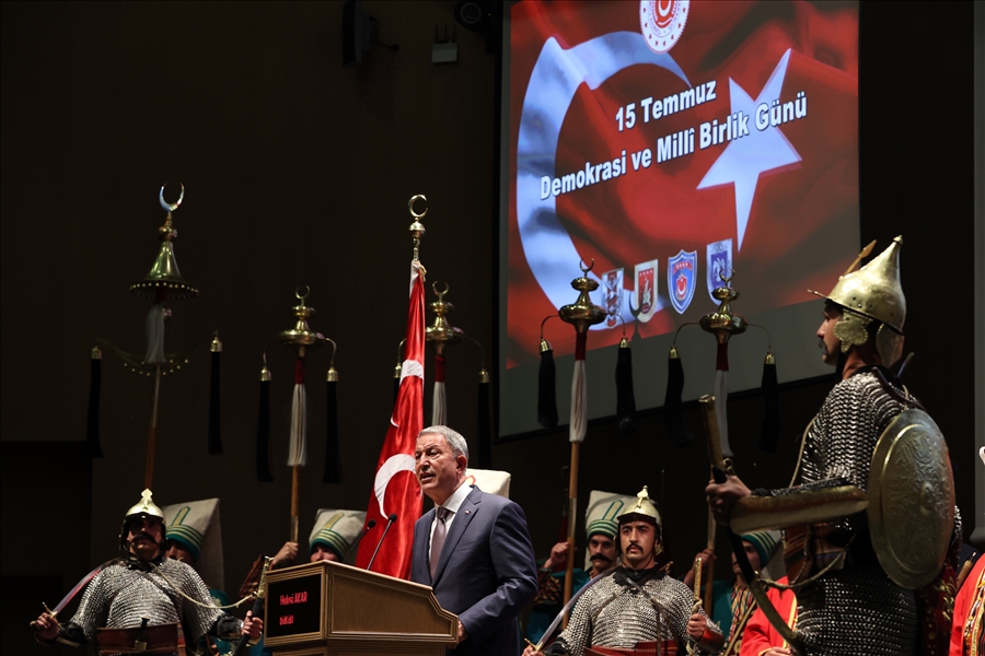15 Temmuz Demokrasi ve Millî Birlik Günü Dolayısıyla Millî Savunma Bakanlığında Tören Düzenlendi