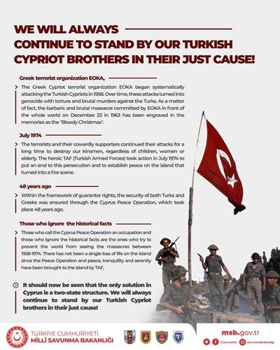 We will Always Continue to Stand by Our Turkish Cypriot Brothers in Their Just Cause