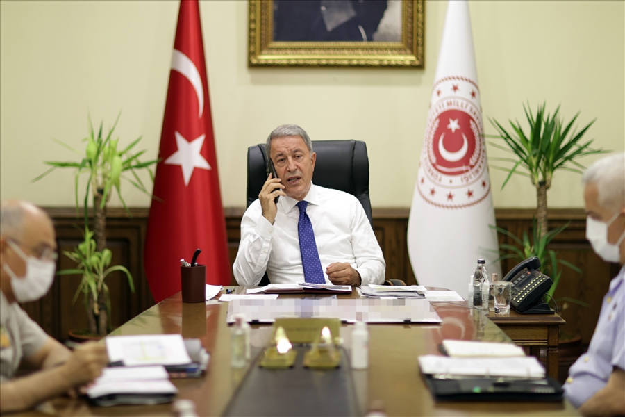 Millî Savunma Bakanı Hulusi Akar Başkanlığında, Video Telekonferans Yöntemiyle Toplantı Düzenlendi