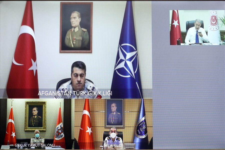 Millî Savunma Bakanı Hulusi Akar Başkanlığında, Video Telekonferans Yöntemiyle Toplantı Düzenlendi