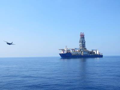 TCG BARTIN Korvetimiz ve Deniz Karakol Uçağımız, Yeni Sondaj Gemisine Refakat Görevi İcra Etti