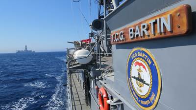 TCG BARTIN Korvetimiz ve Deniz Karakol Uçağımız, Yeni Sondaj Gemisine Refakat Görevi İcra Etti