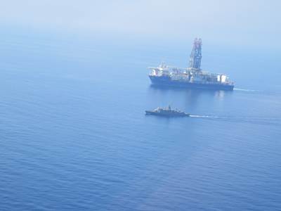 TCG BARTIN Korvetimiz ve Deniz Karakol Uçağımız, Yeni Sondaj Gemisine Refakat Görevi İcra Etti