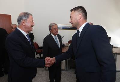 Millî Savunma Bakanı Hulusi Akar ve BM Genel Sekreteri Antonio Guterres Müşterek Koordinasyon Merkezinde İncelemelerde Bulundu