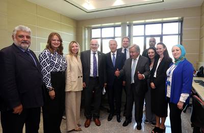 Millî Savunma Bakanı Hulusi Akar ve BM Genel Sekreteri Antonio Guterres Müşterek Koordinasyon Merkezinde İncelemelerde Bulundu