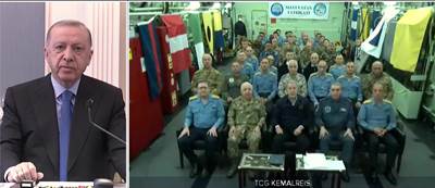 Cumhurbaşkanımız Sayın Erdoğan, Mavi Vatan-2022 Tatbikatı’nın Seçkin Gözlemci Günü’ne Canlı Bağlantıyla Katıldı