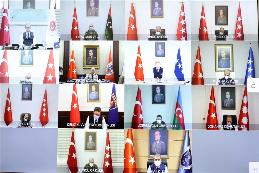 Millî Savunma Bakanı Hulusi Akar Başkanlığında Video Telekonferans Toplantısı Yapıldı