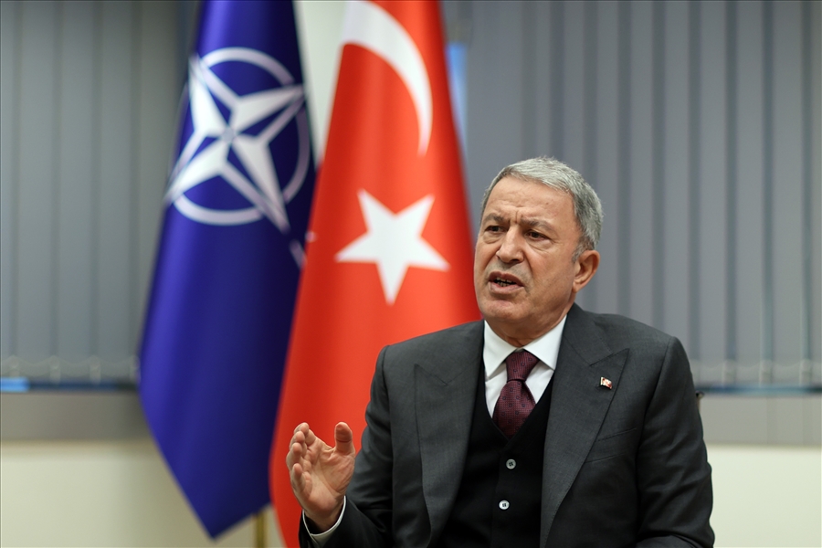 Millî Savunma Bakanı Hulusi Akar, Brüksel’de Gazetecilerin Sorularını Cevapladı