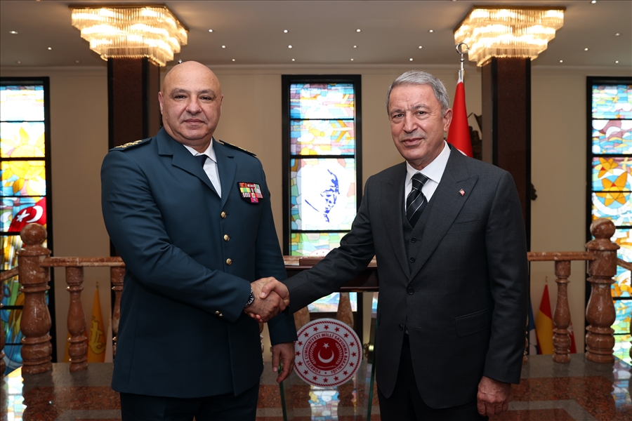 Millî Savunma Bakanı Hulusi Akar, Lübnan Silahlı Kuvvetler Komutanı Korgeneral Joseph Aoun’u Kabul Etti