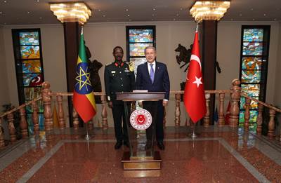 Millî Savunma Bakanı Hulusi Akar, Etiyopya Genelkurmay Başkanı Mareşal Birhanu Jula’yı Kabul Etti