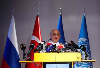 Ukrayna Limanlarındaki Tahıl Ürünlerinin Güvenli Sevkiyatını Sağlayan Müşterek Koordinasyon Merkezinde Basın Bilgilendirme Toplantısı Yapıldı