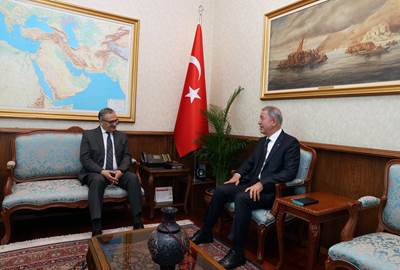 Millî Savunma Bakanı Hulusi Akar, Pakistan’ın Ankara Büyükelçisi Muhammed Sirus Seccad Gazi'yi Kabul Etti