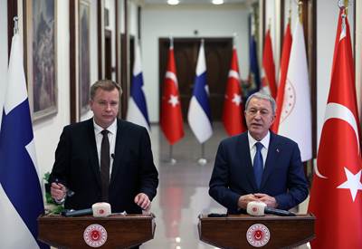 Milli Savunma Bakanı Hulusi Akar ve Finlandiya Savunma Bakanı Antti Kaikkonen Ortak Basın Toplantısı Düzenledi