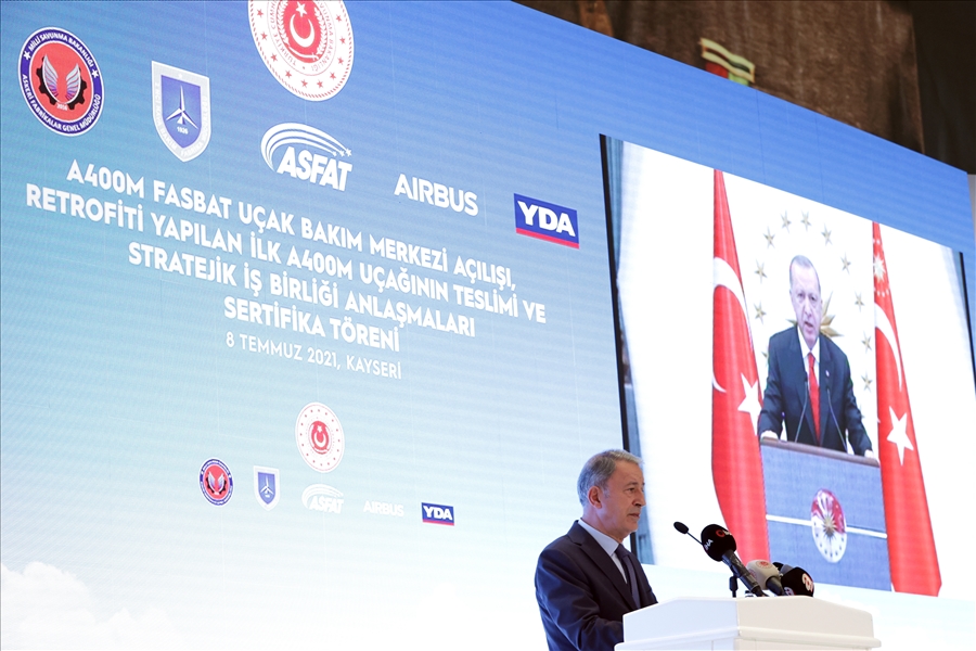 Millî Savunma Bakanı Hulusi Akar, Kayseri’deki A400M FASBAT Uçak Bakım Tesisleri'nin Açılışını Gerçekleştirdi