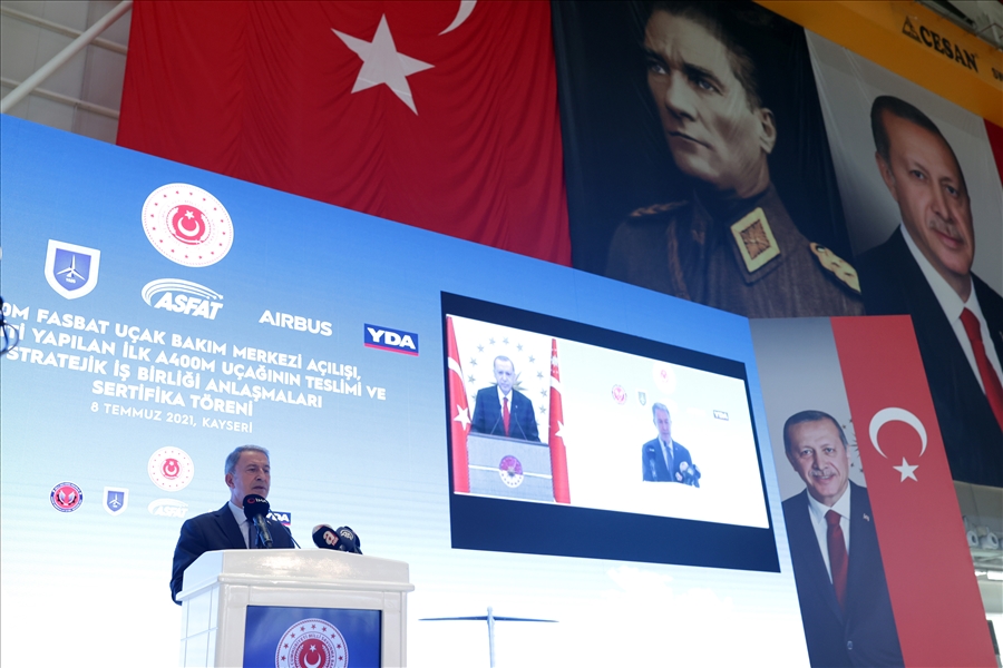 Millî Savunma Bakanı Hulusi Akar, Kayseri’deki A400M FASBAT Uçak Bakım Tesisleri'nin Açılışını Gerçekleştirdi